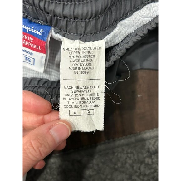 Champion Mens Gray Polyester Athletic Pants With Pockets Elastic Waist Sz XL - Picture 6 of 8